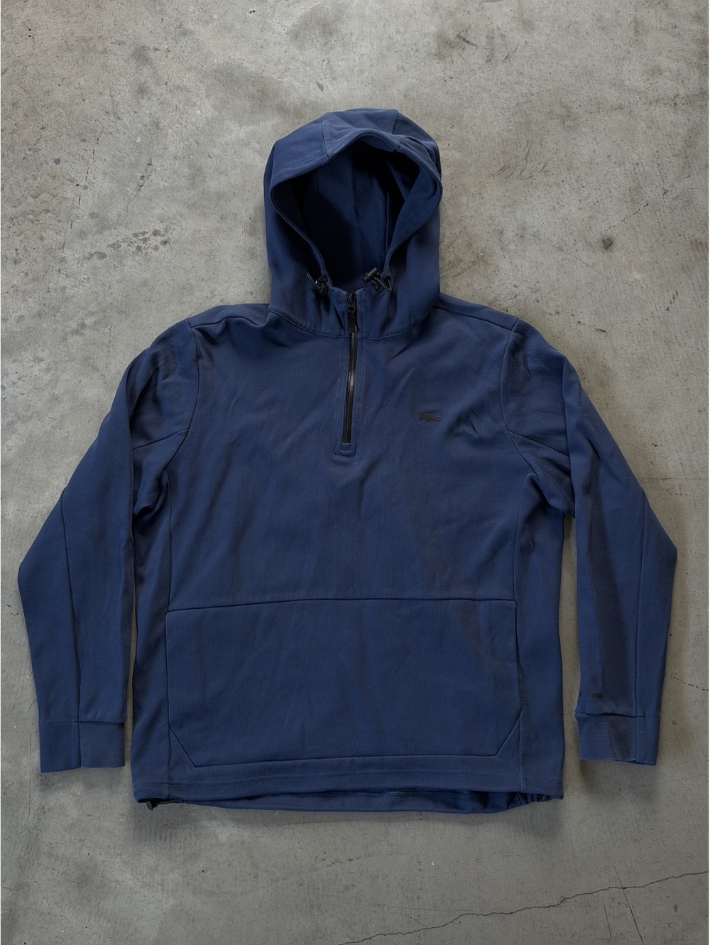 Lacoste / Men’s Quarter Zip Performance Hoodie / Navy L